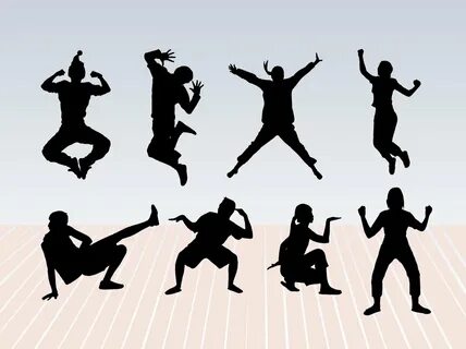 Dance Pose Silhouettes Vector Art & Graphics freevector.com