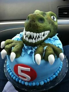 T Rex birthday cake Dinosaur birthday cakes, Dinasour birthd