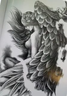 Эскизы татуировок ангелов (58 фото)