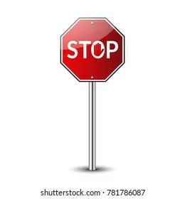 Red Stop Traffic Road Sign on White : похожие изображения, с