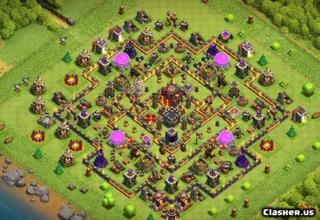 Town Hall 10 TH10 Farm/War/Trophy base #281 With Link 5-2020