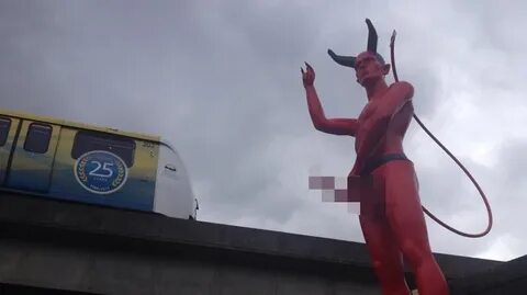 What the devil? Sexually explicit Satan statue appears in Ea