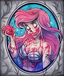 Disney Tattoo - how to draw zombie ariel - TattooViral.com Y