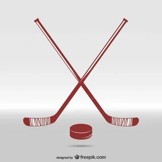 Premium Vector Hockey sticks and puck