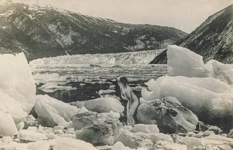 Nude woman in the middle of a glacier "Ketchikan, Alaska N. 
