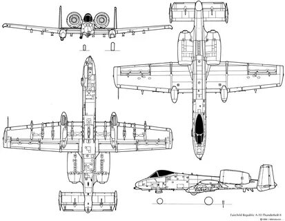 A-10 雷 电 II 攻 击 机 三 视 图 - 爱 空 军 iAirForce