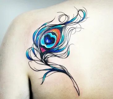 Peacock Feather tattoo by Carlos Breakone Photo 18426