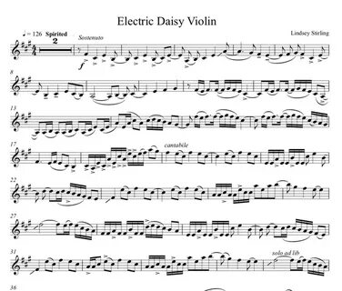 Lindsey Stirling Sheet Music - Electric Daisy Violin Sheet M