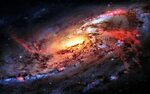 Vuelo espacial cielo estrellas-Universo Digital fondo de pan