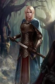 Elves Warrior woman, Female knight, Silvan elves