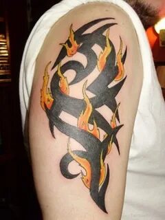 Black Flame Arm Tattoo * Arm Tattoo Sites