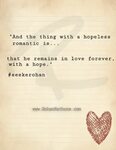 Hopeless Romantic Love Quotes. QuotesGram
