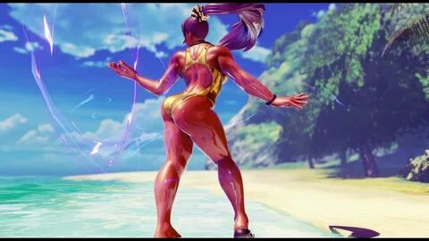 Street Fighter 5 mods Thicc Menat Swimsuit - YouTube