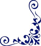 Blue Wedding Border Png Clipart - Full Size Clipart (#100121