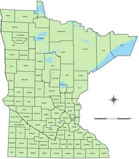 Counties of Minnesota Map - MapSof.net