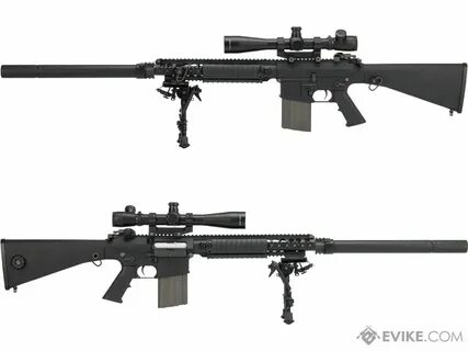 ARES Full Metal SR25-M110 Airsoft AEG DMR (Color: Black) Air