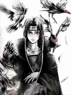 Itachi Uchiha and his crows Wallpaper ♥ ♥ ♥ #Sharingan #Genj