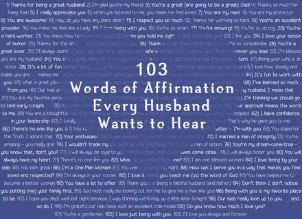 FREE Printable: 103 Words of Affirmation Every Husband Wants