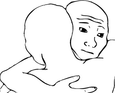 Clipart - - Feels Bad Man Hug Meme - (800x800) Png Clipart D