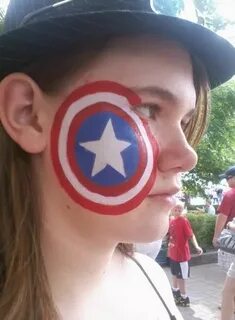 Captain America Facepaint by Martinnnnnnn on DeviantArt Supe