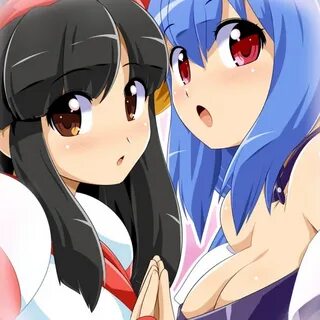 Safebooru - 2girls ainu ainu clothes black hair blue hair bl