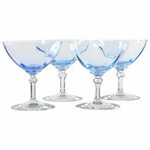 Fostoria Blue Vintage Saucer Champagne Glasses Elegant 1930s