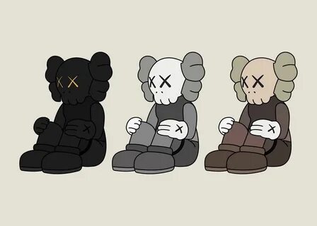 Sitting KAWS Figurines' Poster by Heat Driveby Displate