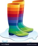 Buy rainbow rubber boots - OFF 62