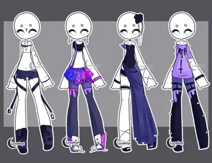 SET 1: Gacha outfits by Lunadopt Character design, Drawing a