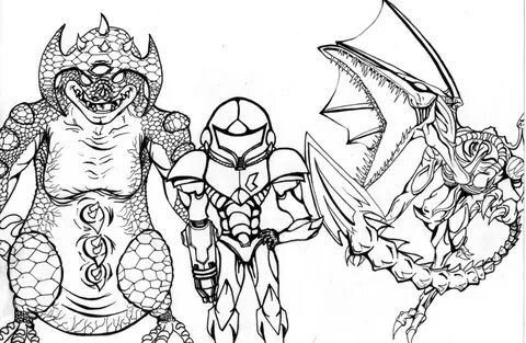 dark samus coloring pages - Clip Art Library