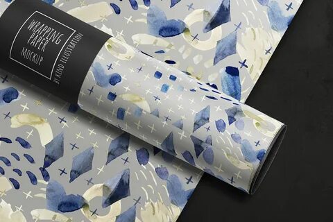 Wrapping paper mockup Paper mockup, Corporate brochure cover
