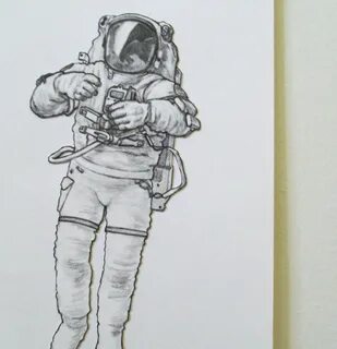 floating in space, cara walz #astronaut #drawing