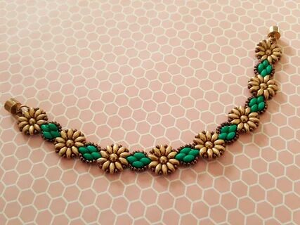 Tutorial Pattern For Beaded Sunflowers Daisy Chain Superduo 
