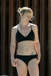 Christina Ricci in Black Bikini at a Pool in Miami, FL Febru