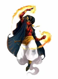 Male Efreeti Sorcerer - Pathfinder PFRPG DND D&D 3.5 5E 5th 