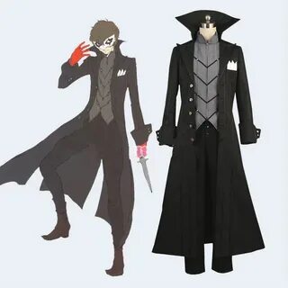 Persona 5 Joker Protagonist Cosplay Costume Outfit Suit Cust