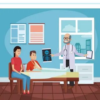 Doctors office cartoon stock vector. Illustration of product