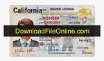 California Editable Blank Drivers License Template