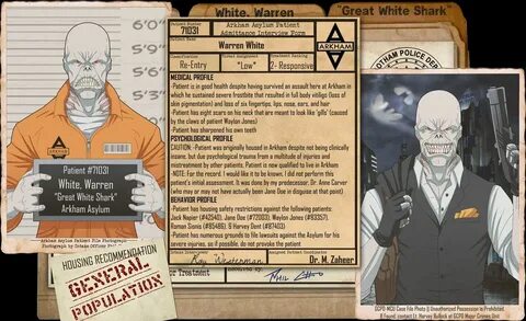 Arkham Files - Great White Shark Comic villains, Dc villains