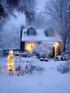 Jolie petite maison. Winter scenery, Winter scenes, Winter w