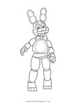 Toy Bonnie FNAF Coloring Page in 2021 Fnaf coloring pages, F
