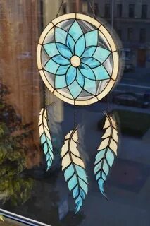 Large 12 Stained Glass Dreamcatcher Dream catcher in Etsy Gl