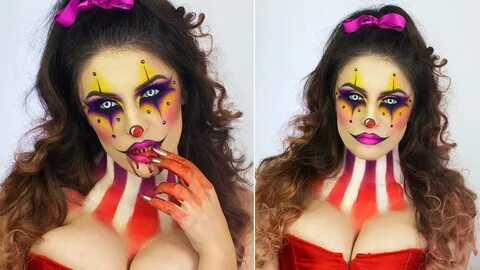 Sexy Clown Halloween Make up Tutorial - YouTube