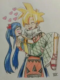 Gohan and Wendy Dragon Ball Z and Fairy Tail crossover Gohan