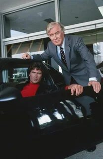 David Hasselhoff and Edward Mulhare in Knight Rider (1982) K
