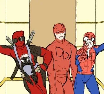 "You’d think a Team Red (Deadpool, Daredevil and Spider-Man)