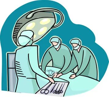 Physicians Perform Surgery in Operating Room - Vector Image