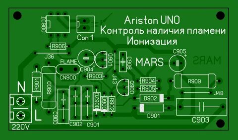 Контроль наличия пламени (Ионизация) Ariston UNO - Копии схе