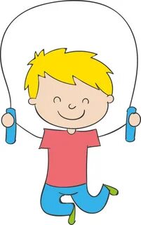 Boy Child Skipping Rope Clip Art - Boy Child Skipping Rope C