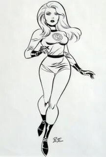 wonderhawk Bruce timm, Superhero art, Invisible woman